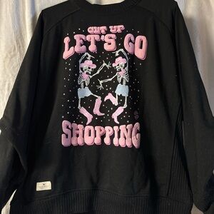 Simply Southern Black Sweater with Pink Graphic